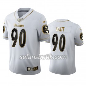 Pittsburgh Steelers Tröjor T.J. Watt 90 Nike Vit Golden Edition 100th - Herr